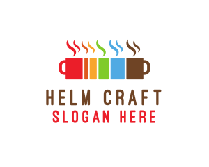 Colorful Coffee Mugs logo design