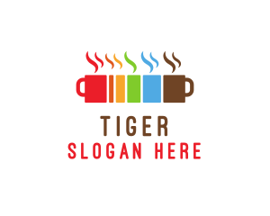 Colorful Coffee Mugs logo design
