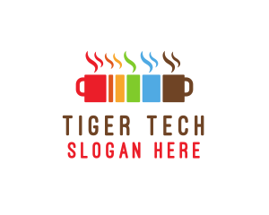 Colorful Coffee Mugs logo design