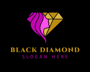 Diamond Beautiful Lady logo design