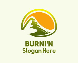 Countryside Mountain Sunset  logo design