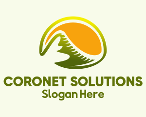 Countryside Mountain Sunset  logo design