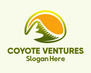 Countryside Mountain Sunset  logo design