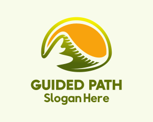 Path - Countryside Mountain Sunset logo design