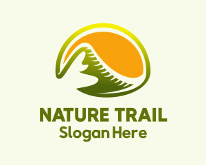 Trail - Countryside Mountain Sunset logo design