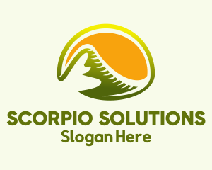 Countryside Mountain Sunset  logo design