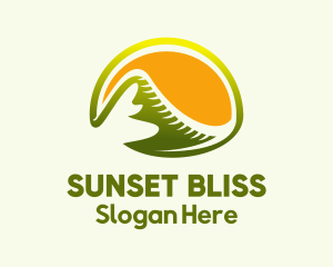 Sunset - Countryside Mountain Sunset logo design