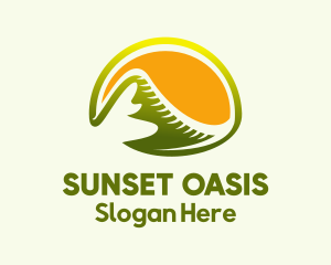 Countryside Mountain Sunset  logo design