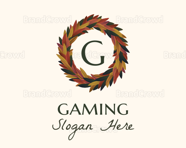 Elegant Autumn Leaves Letter Logo