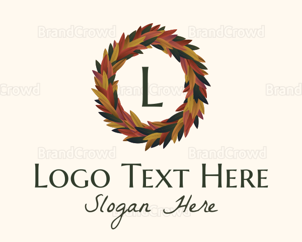 Elegant Autumn Leaves Letter Logo