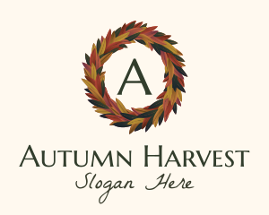  Elegant Autumn Leaves Letter logo design