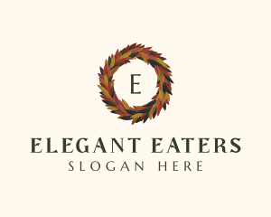  Elegant Autumn Leaves logo design