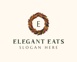  Elegant Autumn Leaves logo design