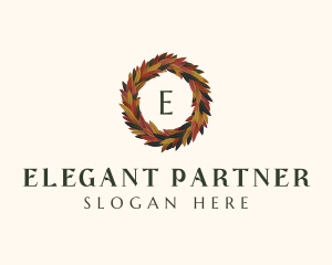  Elegant Autumn Leaves logo design