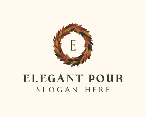  Elegant Autumn Leaves logo design