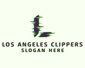 Modern Glitch Letter L Logo