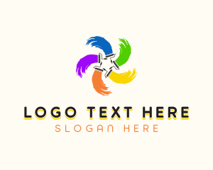Painting - Paint Roller Refurbish logo design
