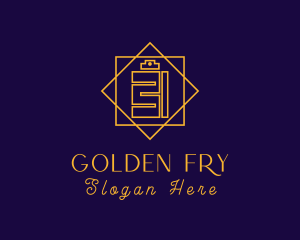 Golden Perfume Cologne  logo design