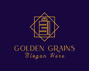 Golden Perfume Cologne  logo design