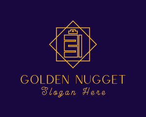 Golden Perfume Cologne  logo design