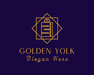 Golden Perfume Cologne  logo design