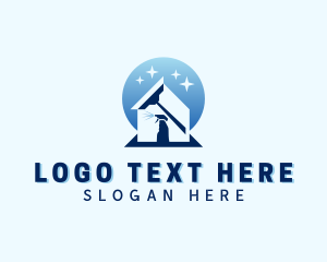 Cleaning - Cleaning Squeegee Spray Bottle logo design