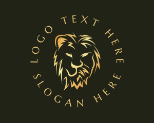 King - Lion Man Head logo design
