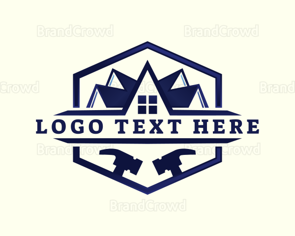 Roof Real Estate Renovation Logo