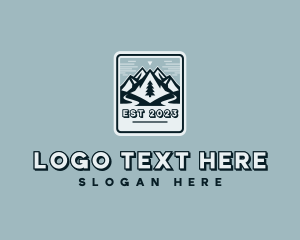 Trekking - Travel Mountain Wilderness logo design