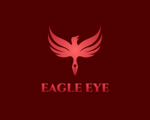 Red Eagle Pen logo design