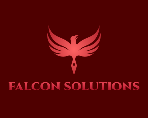 Red Eagle Pen logo design