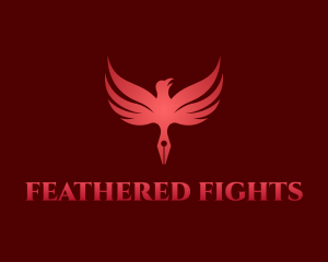 Red Eagle Pen logo design