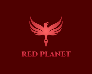 Red Eagle Pen logo design