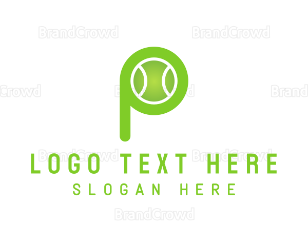 Green P Tennis Ball Logo