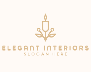 Candlelight Decor Candle logo design