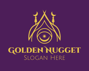 Golden Muslim Temple  logo design