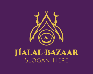 Muslim - Golden Muslim Temple logo design