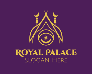 Golden Muslim Temple  logo design