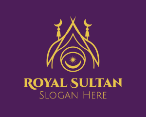 Sultan - Golden Muslim Temple logo design