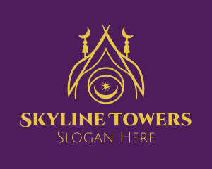 Towers - Golden Muslim Temple logo design