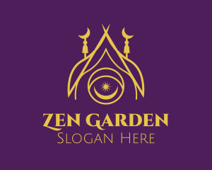 Golden Muslim Temple  logo design