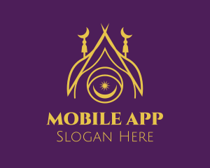 Dubai - Golden Muslim Temple logo design