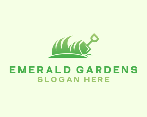 Gardening Grass Shovel  logo design