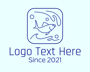 Sea - Ocean Wave Fish logo design