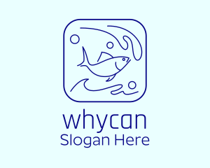 Ocean Wave Fish Logo