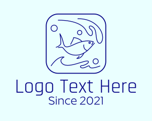 Pet  Shop - Ocean Wave Fish logo design
