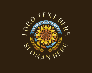 Gardening - Kansas Sunflower Wheat logo design