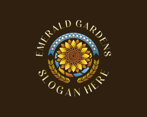 Kansas Sunflower Wheat logo design