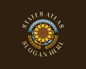 Kansas Sunflower Wheat logo design