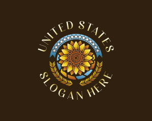 Kansas Sunflower Wheat logo design